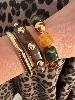 Bracelet Mina marron doré