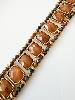Bracelet pierres Adèle marron doré
