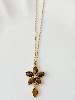 Collier Lia pierres marron doré