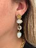 boucles Jade blanc doré