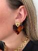 boucles Chloé marron doré