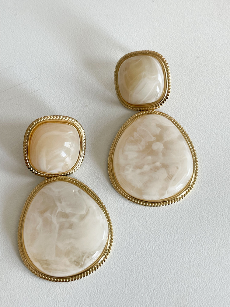 boucles Edith crème doré
