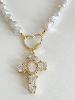 Collier Madone blanc doré