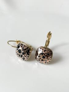 Boucles cristal BB tacheté doré