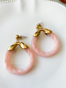Boucles Nicole rose doré