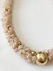 Collier perla beige doré