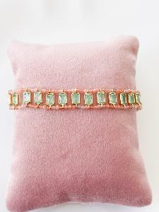Bracelet Pierres Tania orange doré