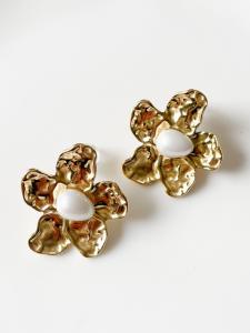 boucles Babette blanche doré