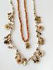 Collier pierres Cléo marron doré