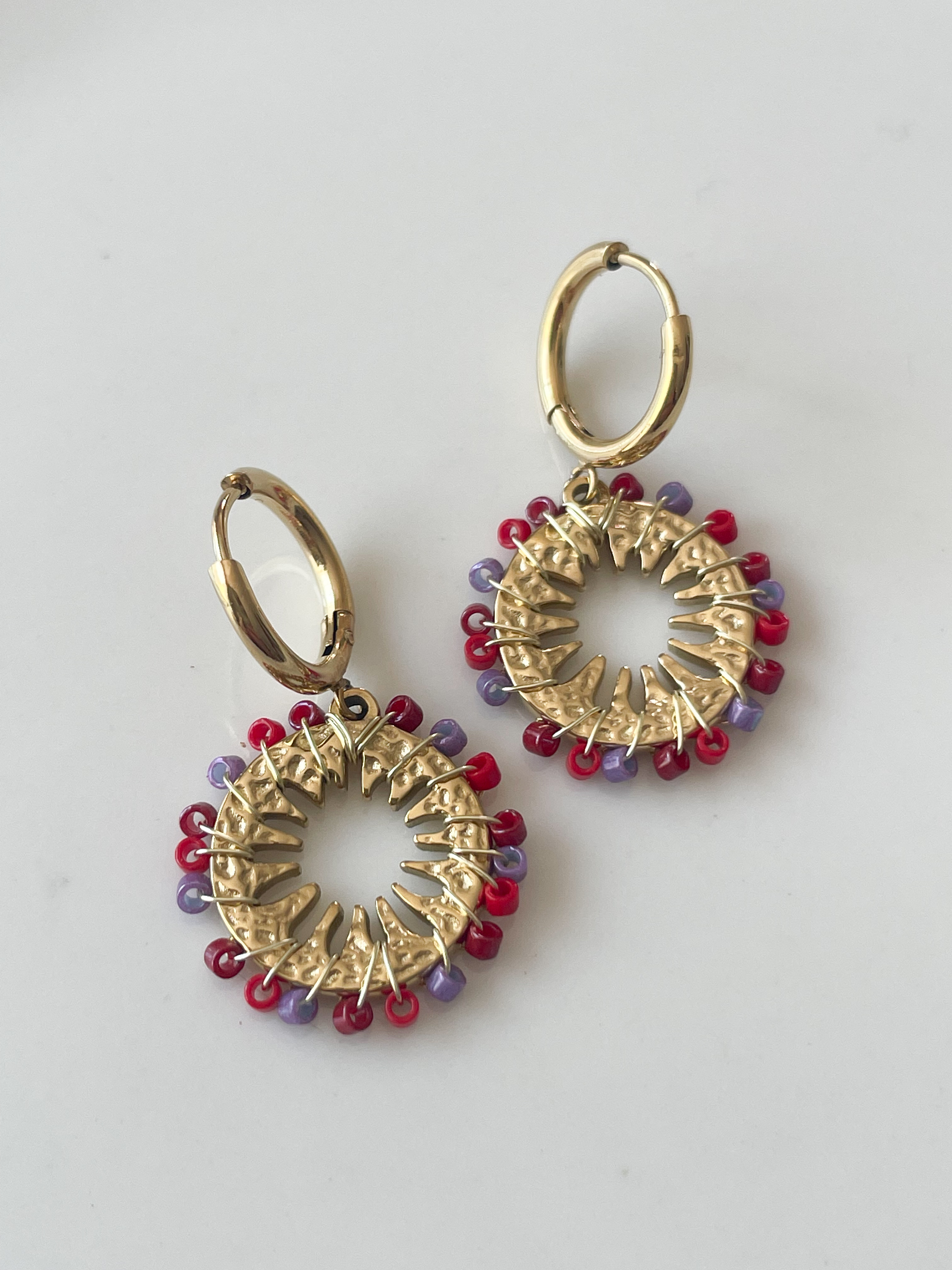 boucles Pablo rose doré
