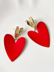 boucles Carolyne rouge doré