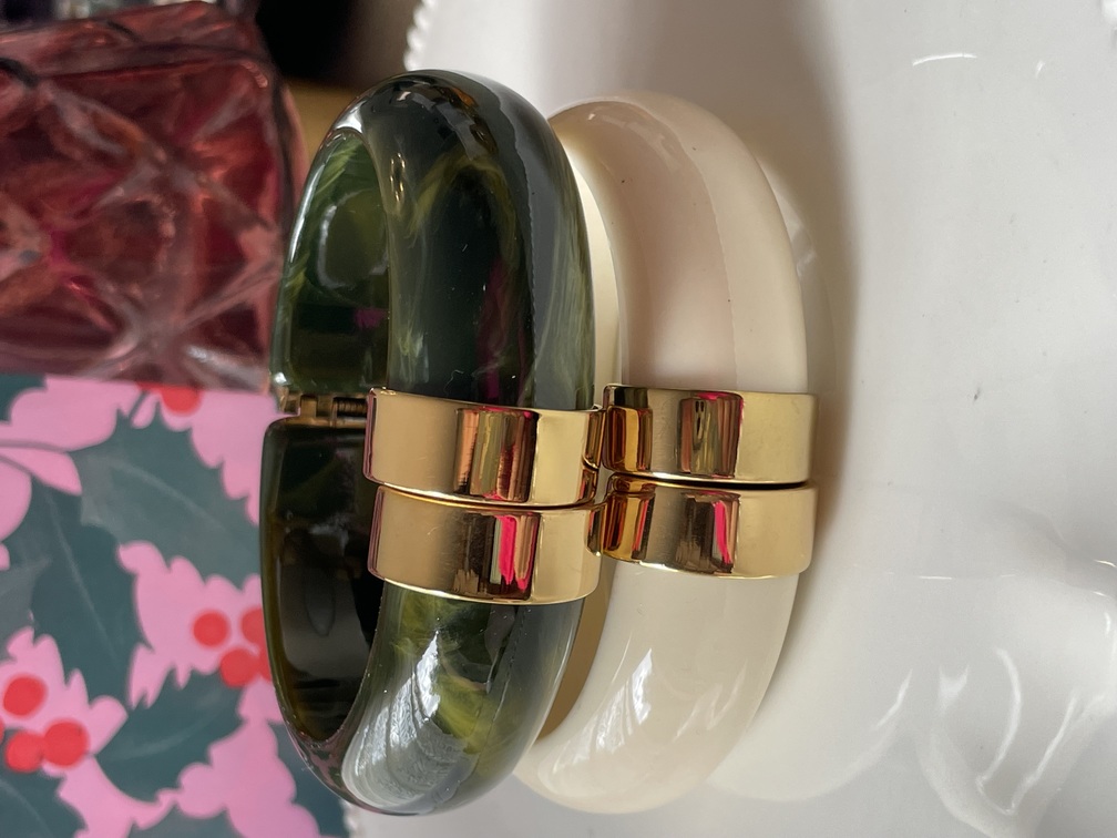 bracelet Edith kaki doré