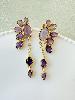 boucles pierres Rio violet  doré