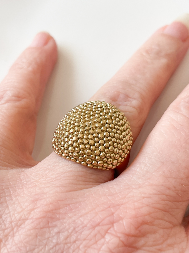 Bague carrée doré du Live