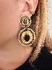 Boucles Byzance noir doré 