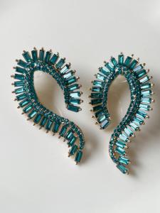 boucles Rita turquoise doré
