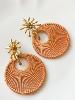 boucles Abby orange doré