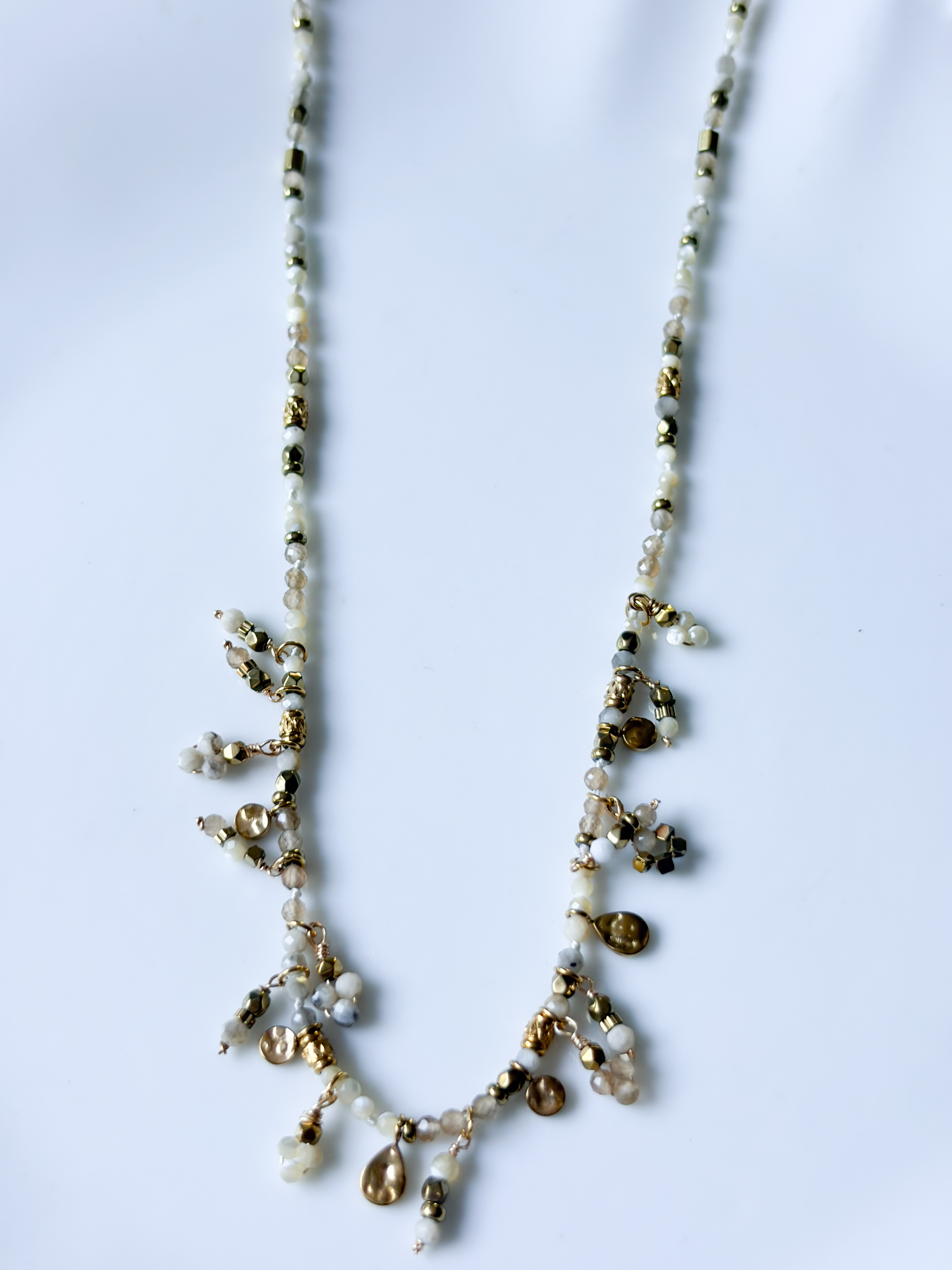 Collier pierres Sissi doré