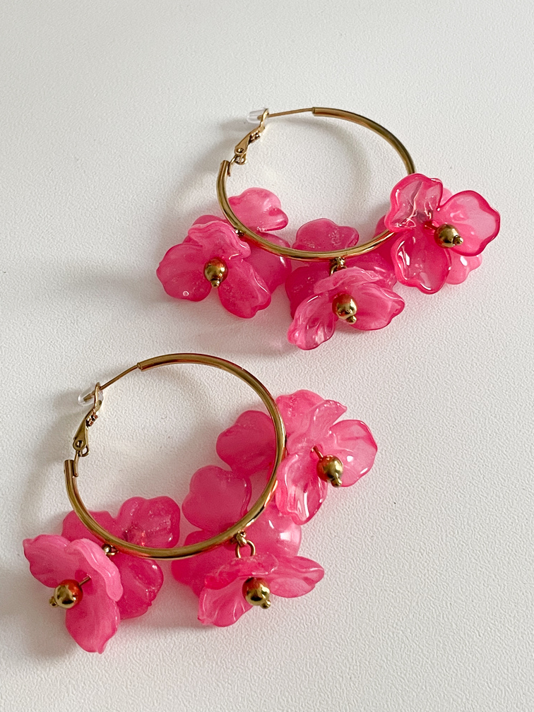 Boucles créoles Mila rose doré