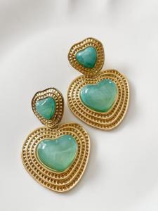 Boucles Paty vert doré