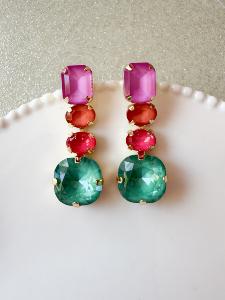 Boucles oriane multicolore doré