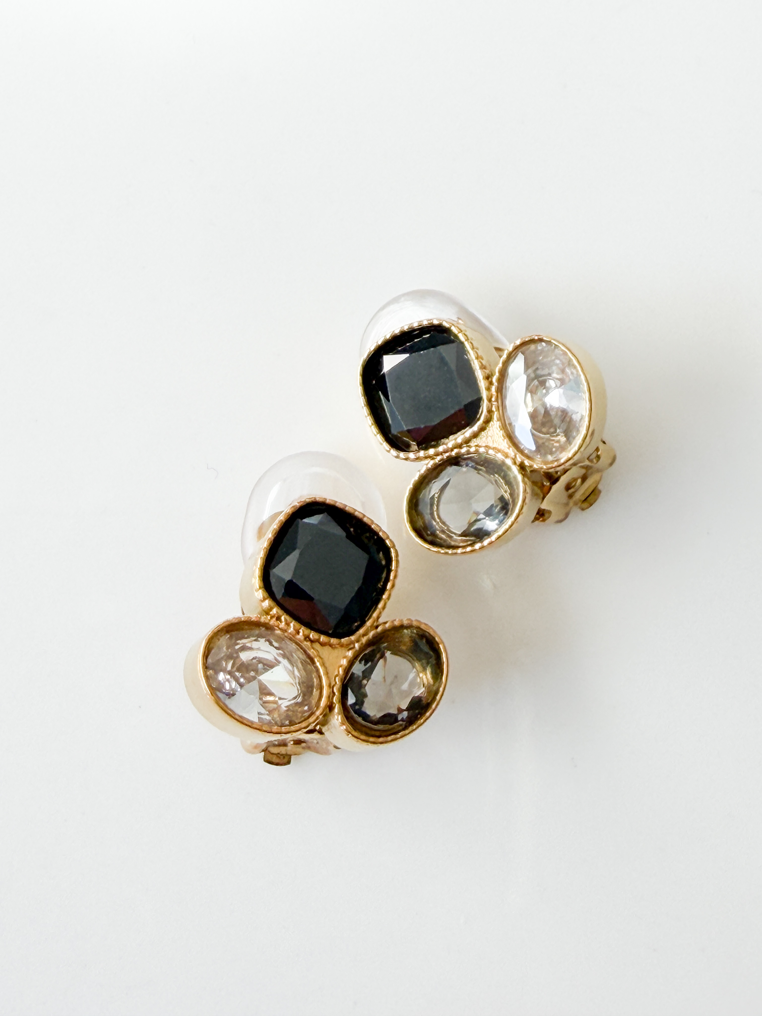 Boucles CLIP Mimi noir doré
