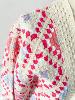gilet crochet rose fonçé
