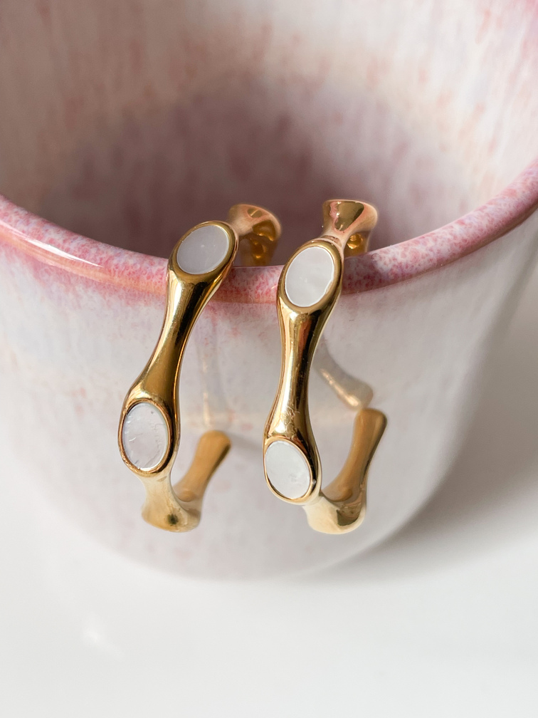 boucles Anna créoles pierres doré