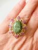 Bague pierres Nina mauve doré 