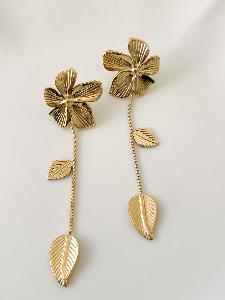 boucles fleurs longues doré du Live