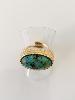 Bague pierre verte doré du Live