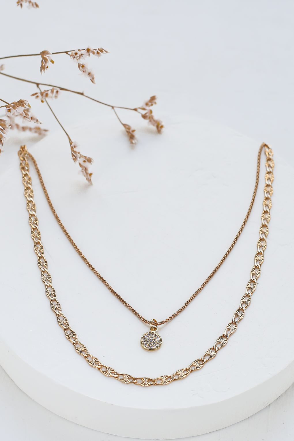 collier Crystal double blanc doré de Shlomit Ofir