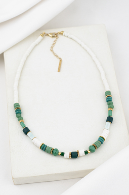 collier Olivia vert doré de Shlomit 