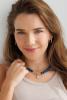 Collier Lara bleu ciel soleil doré de Shlomit Ofir