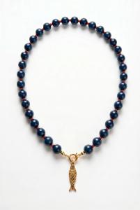 Collier Lenny bleu marine doré de Shlomit