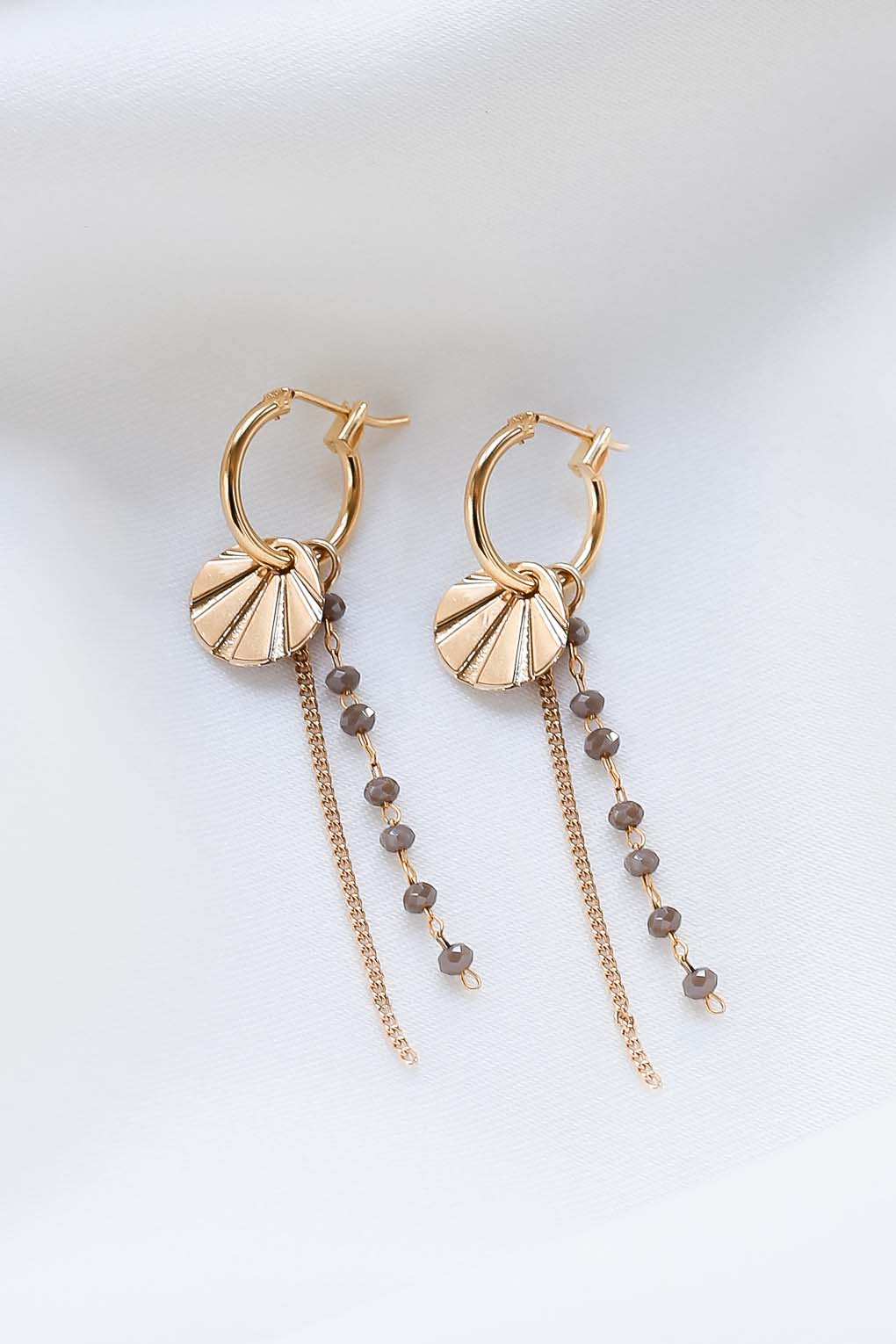 boucles Alma gris doré de Shlomit Ofir
