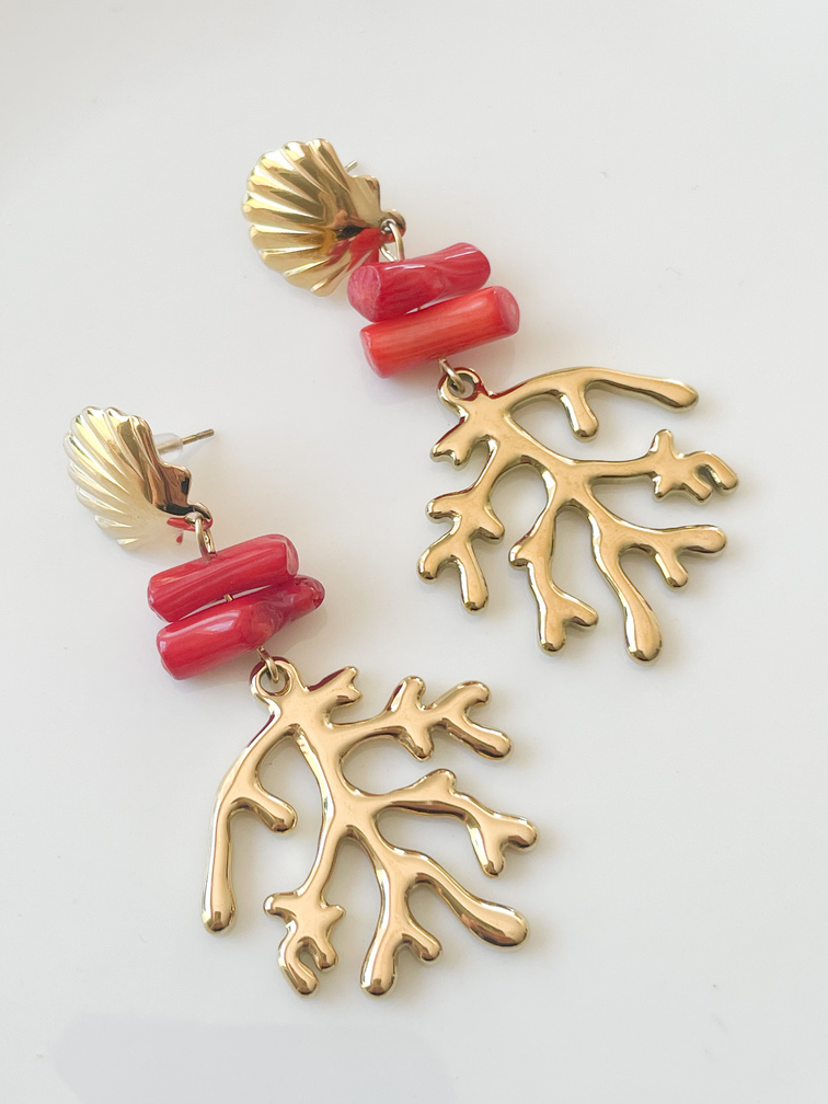 boucles Corail doré