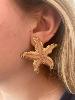 Boucles étoile de mer blanc doré