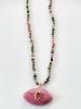 Collier Amy oeil pierres rose