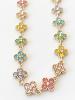 Collier Gina fleurs multi doré