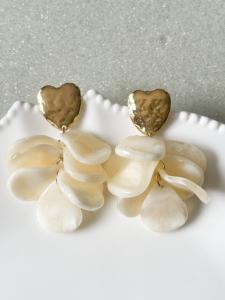 Boucles Cléo blanc doré