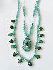 Collier pierre Moon turquoise doré