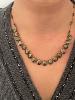 Collier Garbo amazonite gris doré