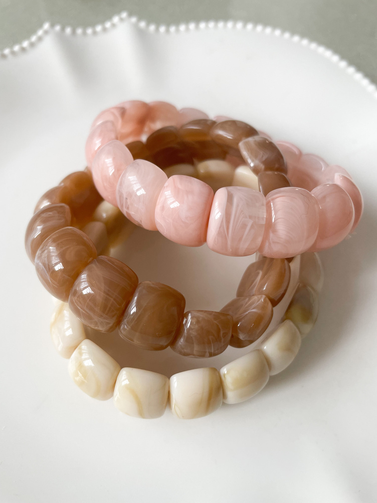 Bracelet Abby marron doré