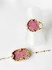 Bracelet Rhodonite doré