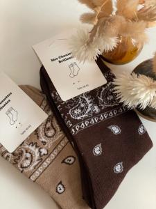Chaussettes bandana marron