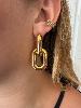 Boucles maillons doré