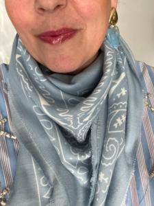 foulard bandana bleu ciel tout doux