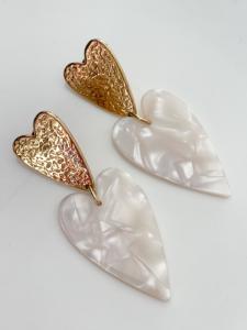 boucles Coline blanc doré