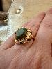 bague pierres Chloé vert doré 